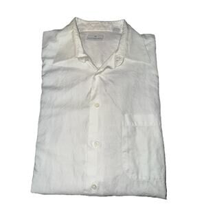 Ermenegildo Zegna Italian White Cotton Button Down Shirt EU 43